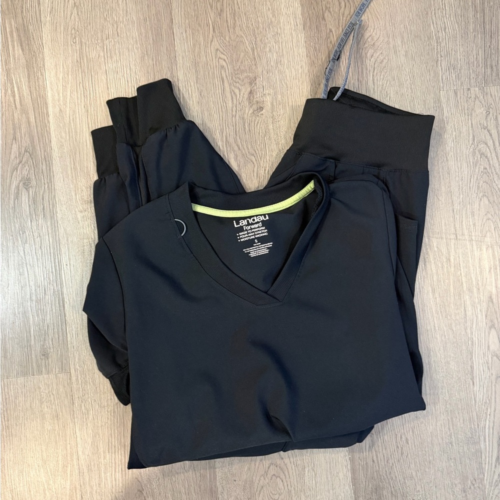 Landau Black Scrub set